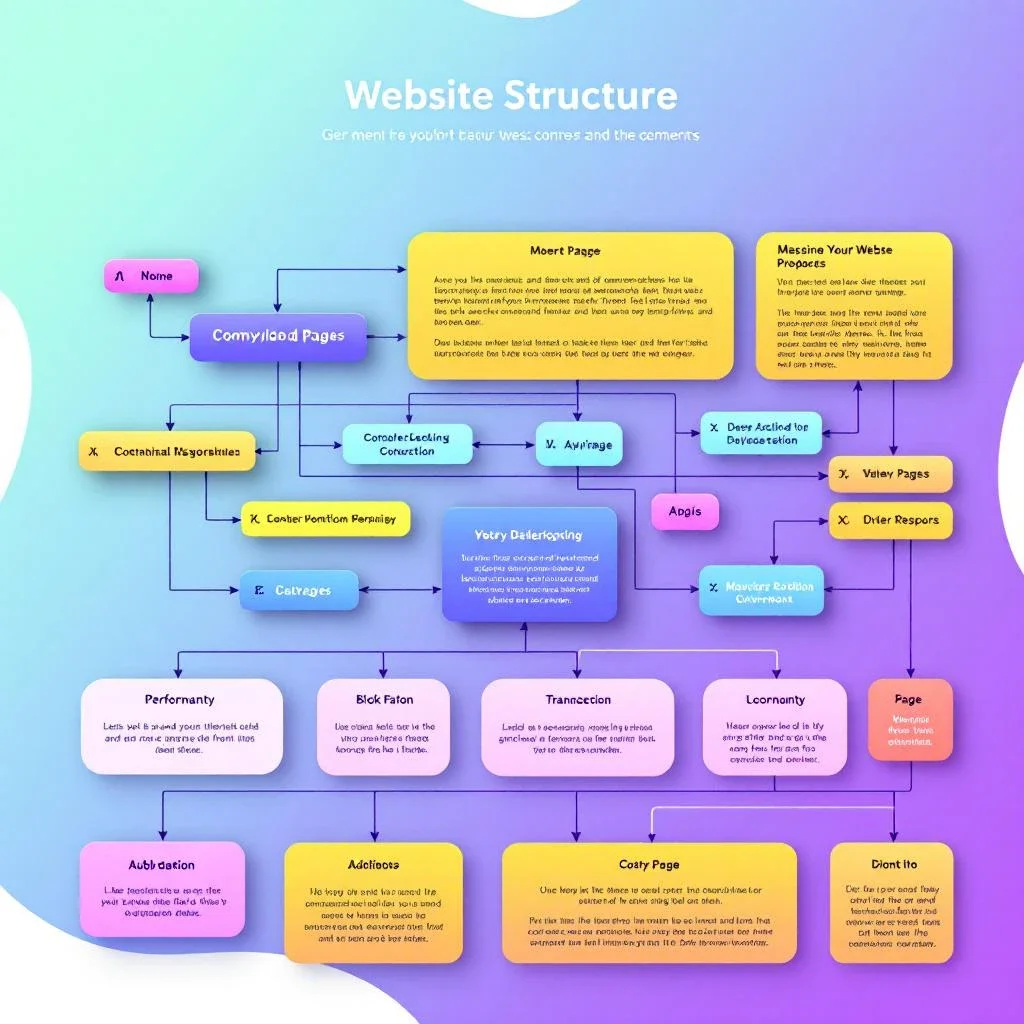 清晰標示的網站結構圖展示SEO行銷策略規劃的頁面互聯與用戶流程